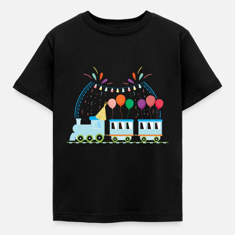 Zugführer Kinder Design - Kinder T-Shirt - Schwarz