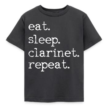 clarinette - T-shirt Enfant - charbon - Devant - AI Model Kid Female (0cm)