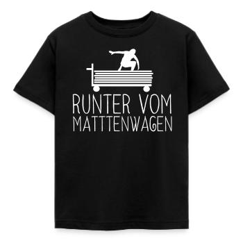 Sportunterricht Trainer Runter vom Mattenwagen - Kinder T-Shirt - Schwarz - Vorne - AI Model Kid Female (0cm)