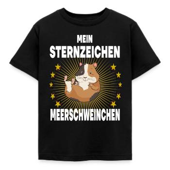 Mein Sternzeichen Meerschweinchen - Kinder T-Shirt - Schwarz - Vorne - AI Model Kid Female (0cm)