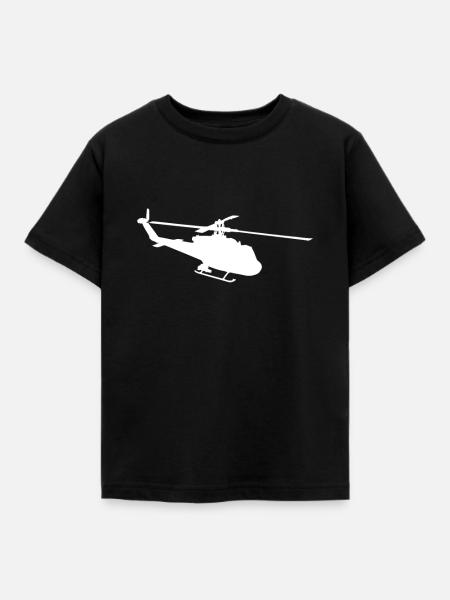 Helicopter - Kinder T-Shirt - Schwarz