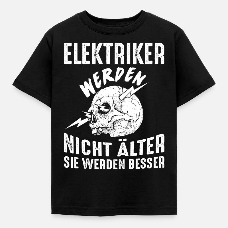 Lustiges Elektriker Handwerker Geburtstag Geschenk - Kinder T-Shirt - Schwarz