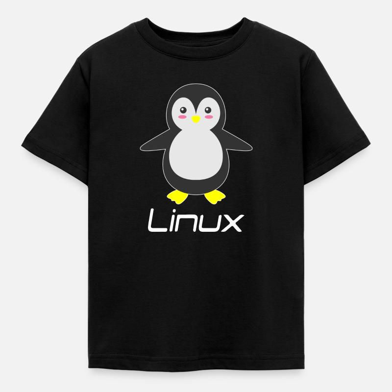 Geek Linux - T-shirt Enfant - noir