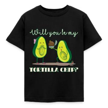 Serez-vous ma puce tortilla - application - T-shirt Enfant - noir - Devant - AI Model Kid Female (0cm)