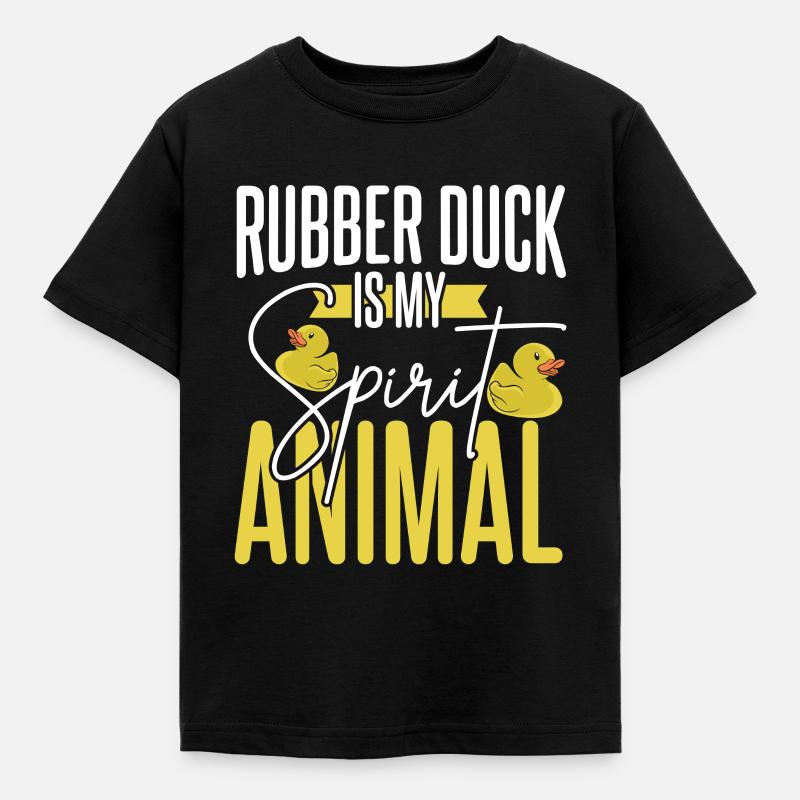 rubber duck - Kids' T-Shirt - black