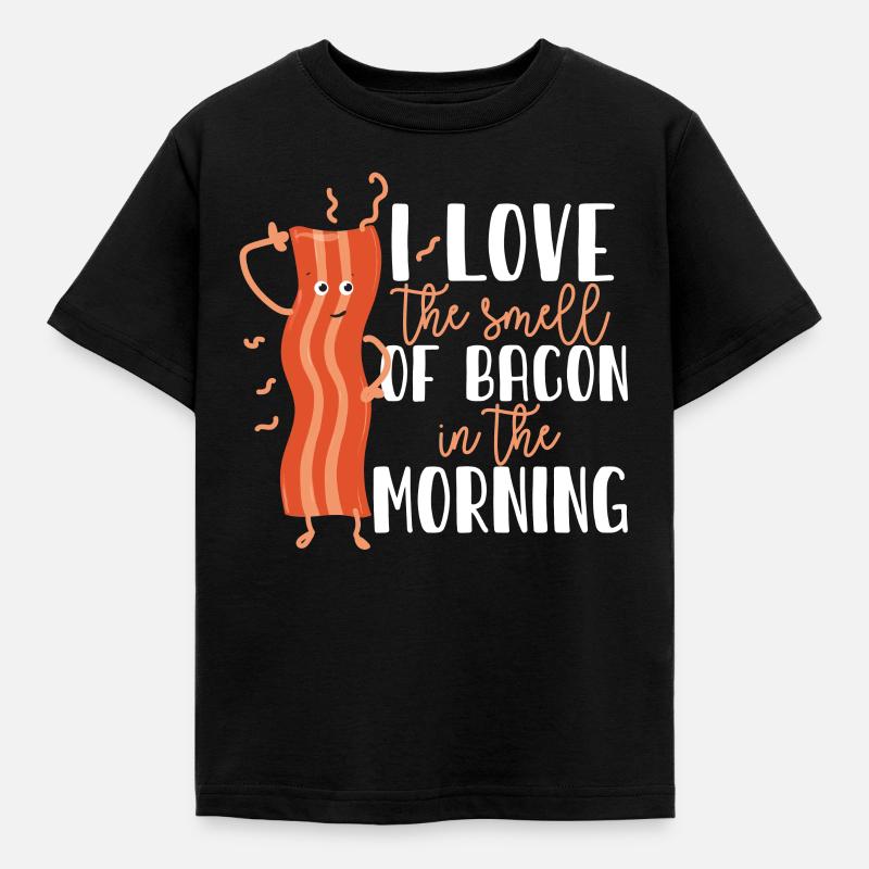 Bacon bacon breakfast gift - Kids' T-Shirt - black
