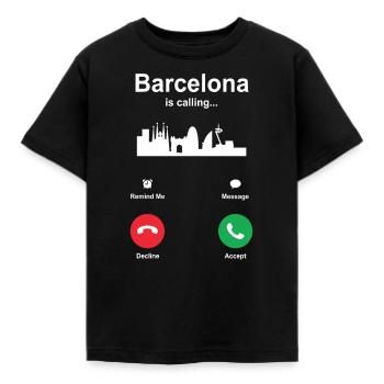 Barcelona - Kinder T-Shirt - Schwarz - Vorne - AI Model Kid Female (0cm)