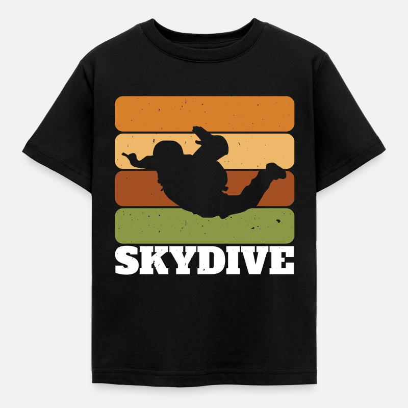 Skydive - Kinder T-Shirt - Schwarz