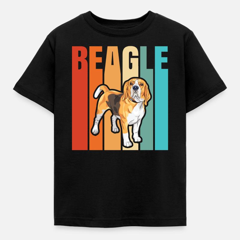 Beagle - Kinder T-Shirt - Schwarz