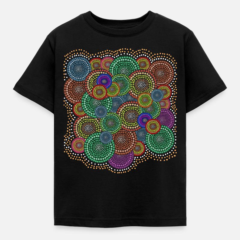 Aboriginal Art Pattern - Kids' T-Shirt - black