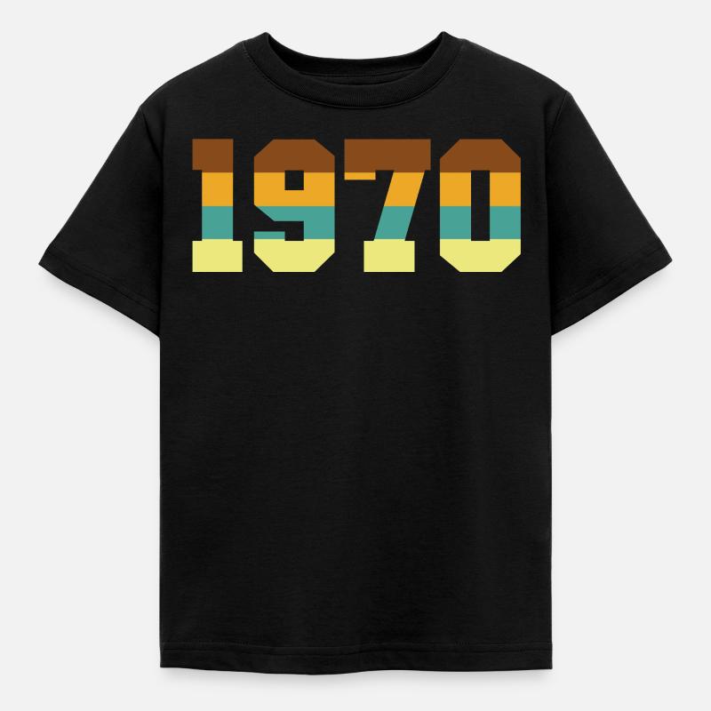 1970 - Kinder T-Shirt - Schwarz