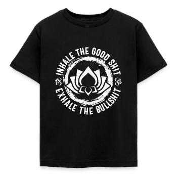 Spirituality Enso Circle Lotus Blossom Buddhism - Kids' T-Shirt - black - Front - AI Model Kid Female (0cm)