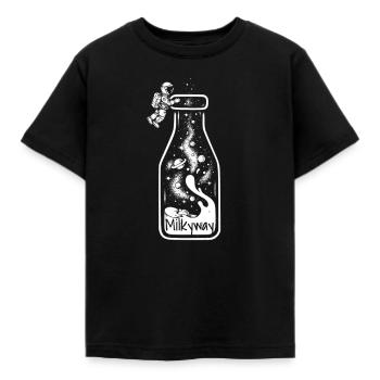 Milkyway Cartoon Milky Way Galaxy Universe - Kids' T-Shirt - black - Front - AI Model Kid Female (0cm)