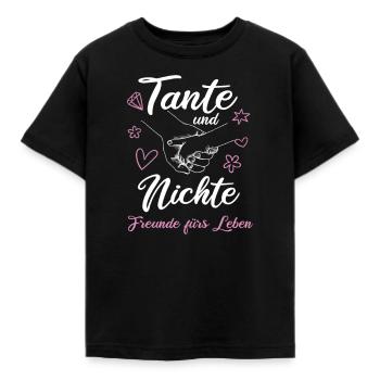 Tante Nichte Partnerlook Patentante Taufpatin - Kinder T-Shirt - Schwarz - Vorne - AI Model Kid Female (0cm)
