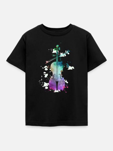 Violoncelle violoncelle instrument à cordes avec violoncelle - T-shirt Enfant - noir