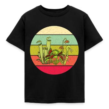Plante carnivore Vénus Flytrap - T-shirt Enfant - noir - Devant - AI Model Kid Female (0cm)
