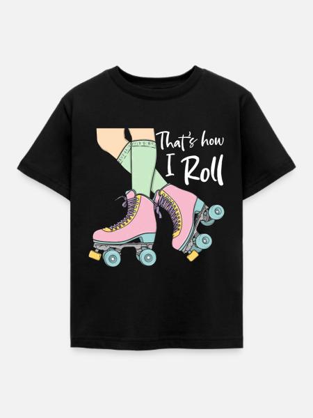 C'est comme ça que je patins à roulettes pour patins à roues alignées - T-shirt Enfant - noir