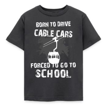 HIPSTER CABLE CAR VINTAGE RACING - T-shirt Enfant - charbon - Devant - AI Model Kid Female (0cm)