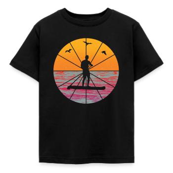 Stand Up Paddle Boarding Stand up paddle et paddle - T-shirt Enfant - noir - Devant - AI Model Kid Female (0cm)