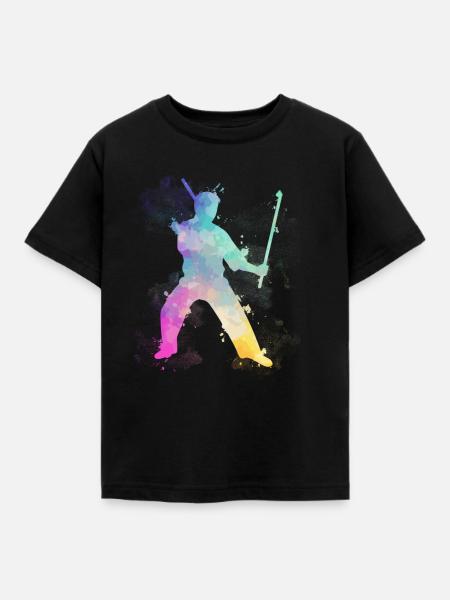 Silhouette Arnis Escrima Kali Art Martial - T-shirt Enfant - noir