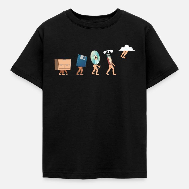 Cloud Computing Evolution - Gift Idea for Nerd - Kids' T-Shirt - black