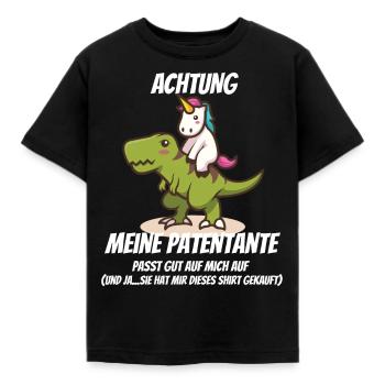 Geschenk für Patenkind von Patenonkel Patentante - Kinder T-Shirt - Schwarz - Vorne - AI Model Kid Female (0cm)