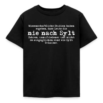 Sylt - Kinder T-Shirt - Schwarz - Vorne - AI Model Kid Female (0cm)