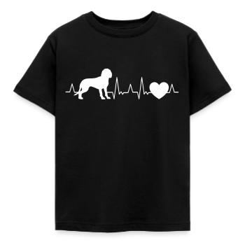 Bavarian Mountain Welding Dog Heartbeat BGS - T-shirt Enfant - noir - Devant - AI Model Kid Female (0cm)