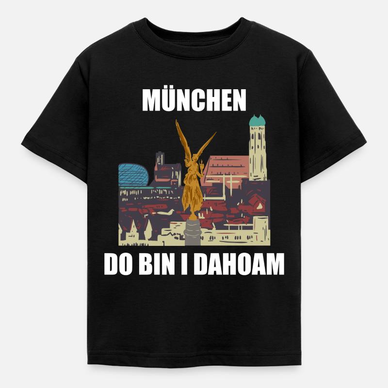 München - Kinder T-Shirt - Schwarz