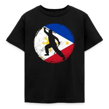Arnis Kali Eskrima FMA Sparring Escrima Sticks - T-shirt Enfant - noir - Devant - AI Model Kid Female (0cm)