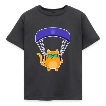 Gleitschirm Paragliding Geschenk Pilot Paraglider - Kinder T-Shirt - Dunkelgrau - Vorne - AI Model Kid Female (0cm)