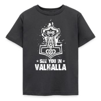 Celtique celte De Valhalla Germain Odin - T-shirt Enfant - charbon - Devant - AI Model Kid Female (0cm)