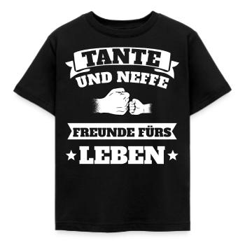 Tante und Neffe Geschenkidee - Kinder T-Shirt - Schwarz - Vorne - AI Model Kid Female (0cm)