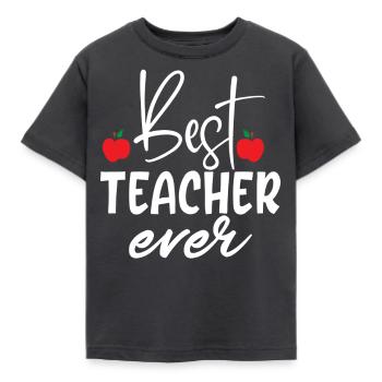 Best Teacher Ever - T-shirt Enfant - charbon - Devant - AI Model Kid Female (0cm)
