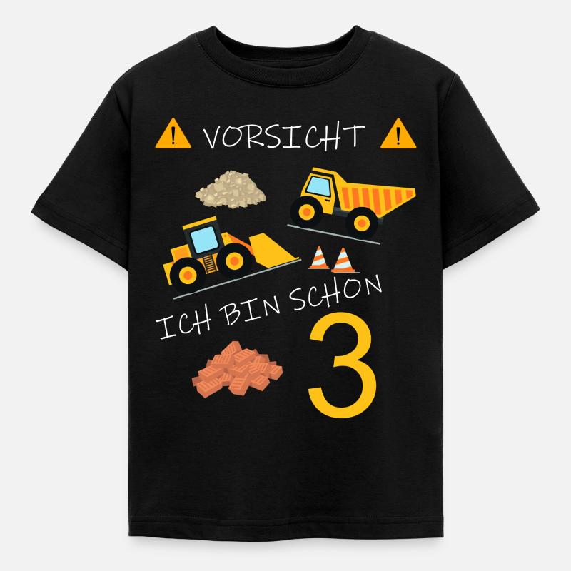 Kinder Vorsicht ich bin schon 3 Geschenk - Kinder T-Shirt - Schwarz