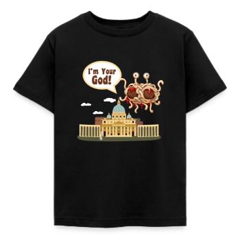 Spaghetti Monster Pastafari Vatican - T-shirt Enfant - noir - Devant - AI Model Kid Female (0cm)