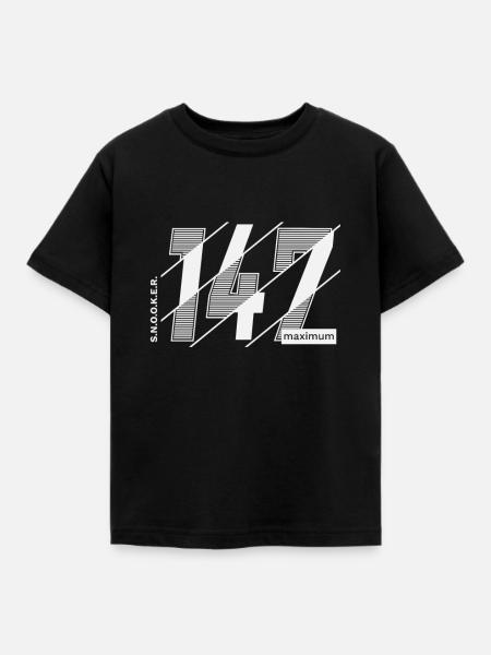 Snooker Frame 147 Maximum Geschenk - Kinder T-Shirt - Schwarz