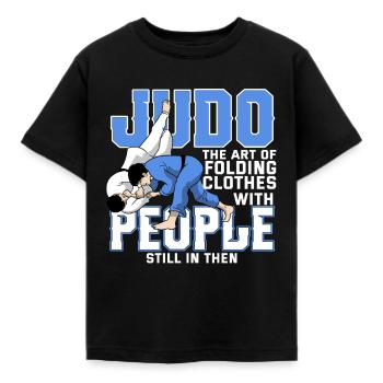 Judo - Kids' T-Shirt - black - Front - AI Model Kid Female (0cm)