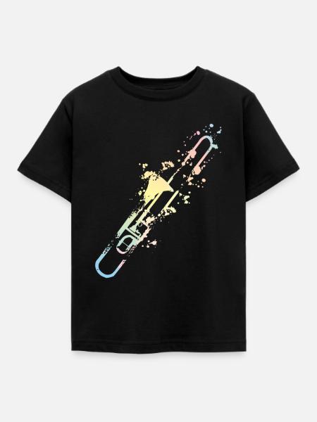 Splash Posaune - Kinder T-Shirt - Schwarz