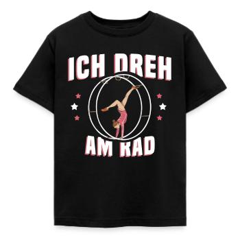 Rhönrad Spruch für eine Rhönrad-Turnerin - Kinder T-Shirt - Schwarz - Vorne - AI Model Kid Female (0cm)