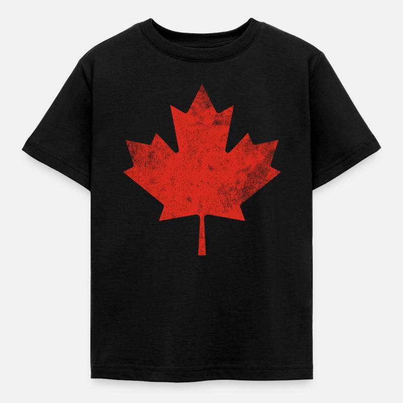 Canada Feuille d’érable - T-shirt Enfant - noir