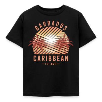 Barbados Karibik Urlaub Flitterwochen - Kinder T-Shirt - Schwarz - Vorne - AI Model Kid Female (0cm)