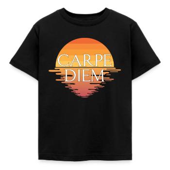 Carpe Diem - Kids' T-Shirt - black - Front - AI Model Kid Female (0cm)