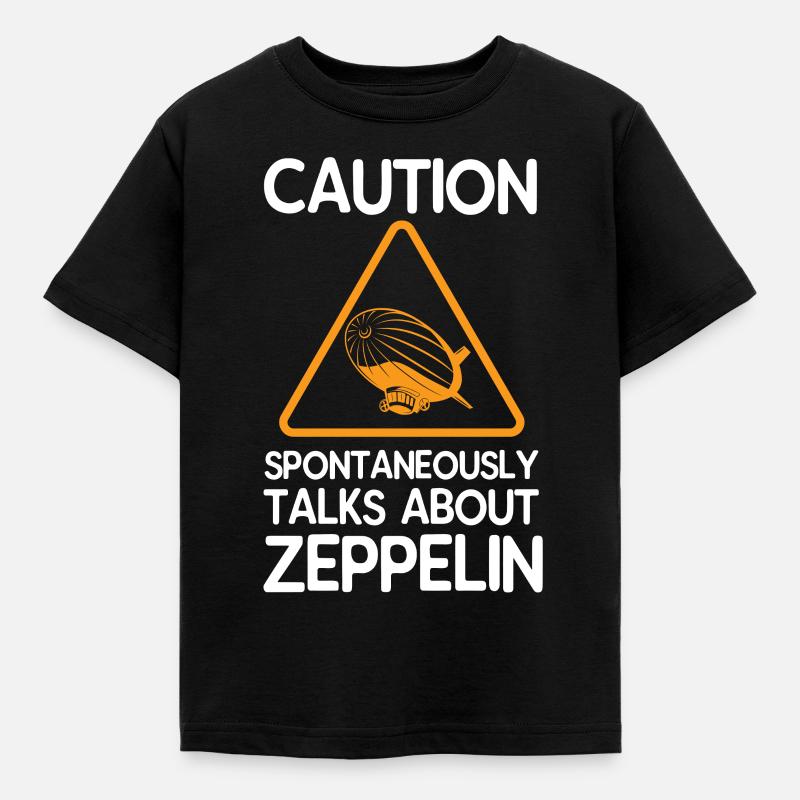 Zeppelin - Kinder T-Shirt - Schwarz