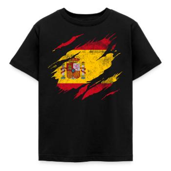 Espagne Drapeau - T-shirt Enfant - noir - Devant - AI Model Kid Female (0cm)