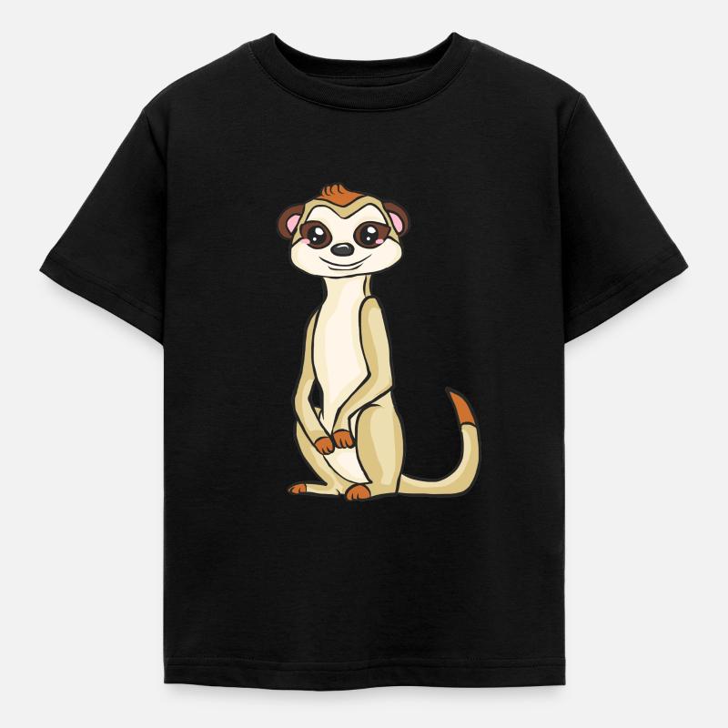 Erdmännchen - Kinder T-Shirt - Schwarz