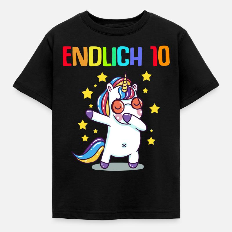 Endlich 10 - Kinder T-Shirt - Schwarz