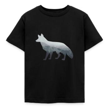 Fuchs Füchse Natur Wald - Kinder T-Shirt - Schwarz - Vorne - AI Model Kid Female (0cm)