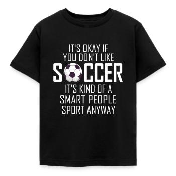 Fußball Spruch - Kinder T-Shirt - Schwarz - Vorne - AI Model Kid Female (0cm)
