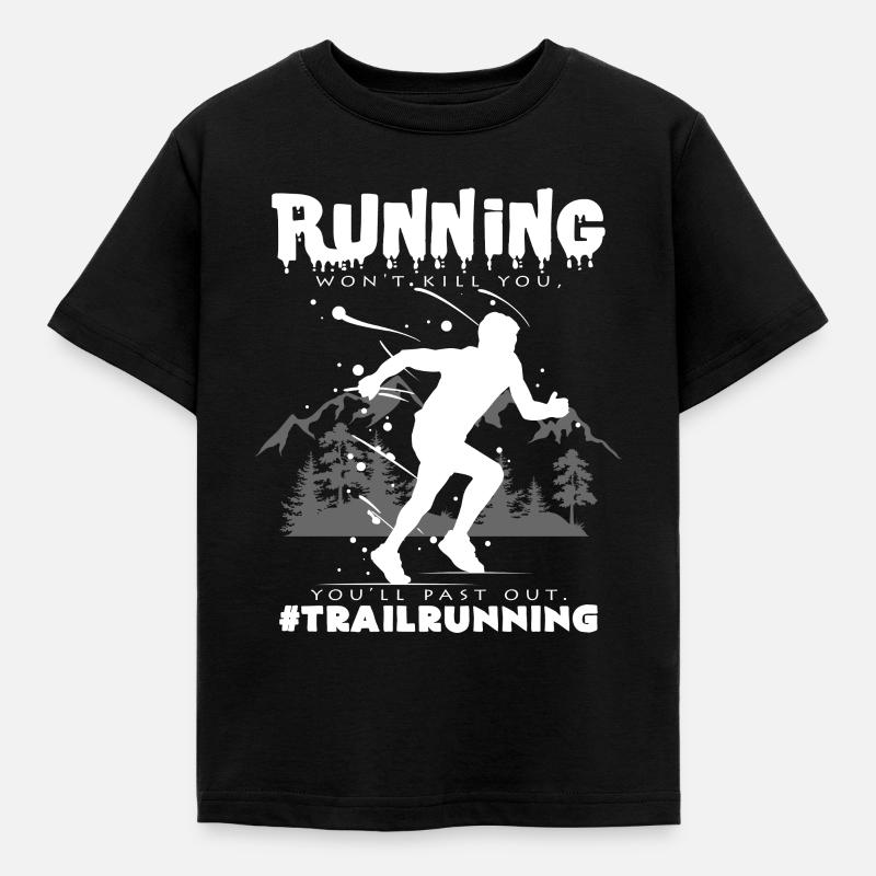 Trail running - Maglietta per bambini - nero
